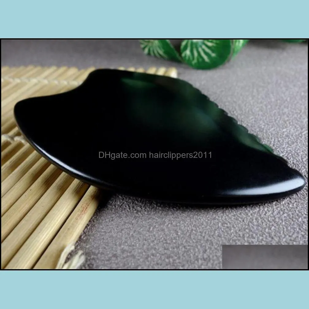 Massage Stones Rocks Big Gua Sha Facial Body Tools GuaSha Scraping Bian Scraper Tool Black