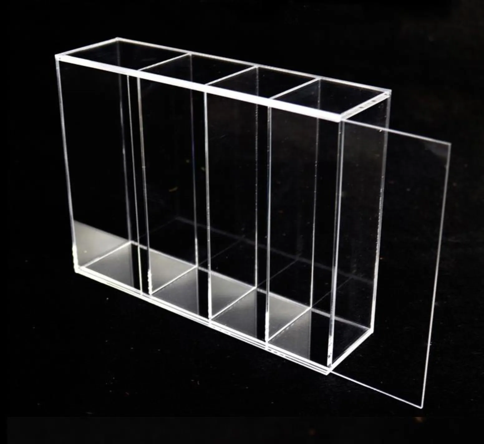 Acrylic Display Box Show Case Sliding Door for Mini Perfume Bottle Jewelry Crafts Display For Home Shop Decor