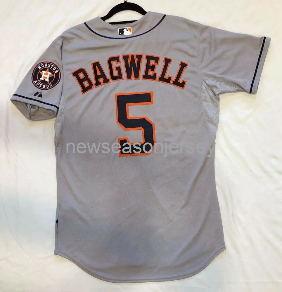 Stitched Retro Jersey #5 Jeff Bagwell Cool Base Grey Jersey Men Women Youth Baseball Jersey XS-5XL 6XL