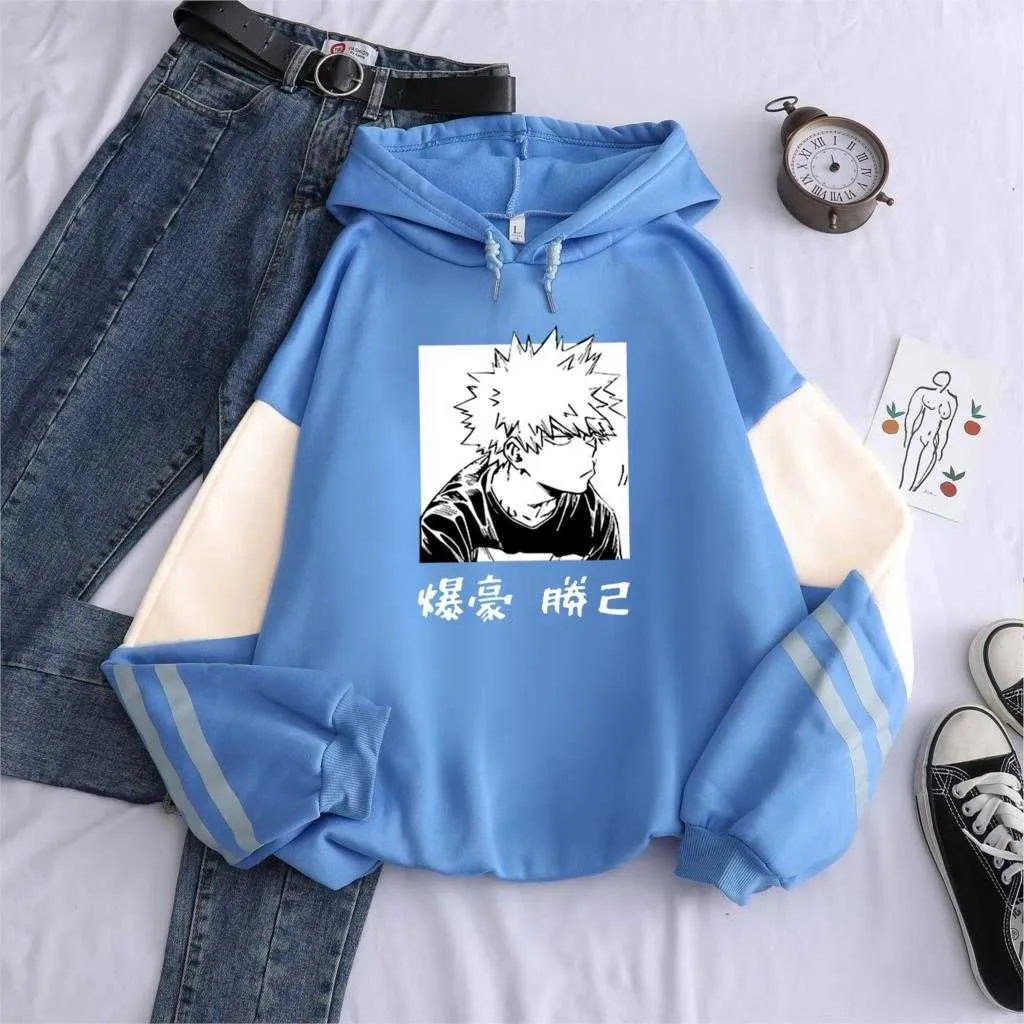 Katsuki Bakugo Color Matching Graphic Hoodies Women My Hero Academia Harajuku Pullover Anime Printed Unisex Winter Sweatshirt Y0804 From Mengqiqi02 Vendor 10.3 DHgate.Com
