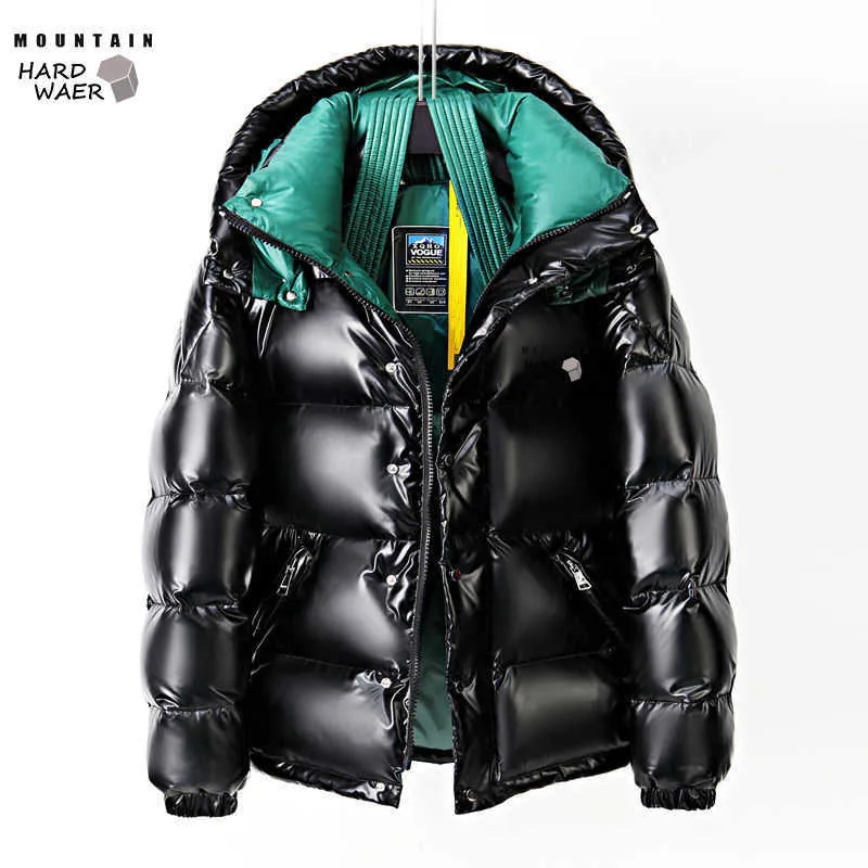 Men's Down Parkas Winter Jacket Warm Coat Mountain Hard Waer Waterproof Windbreak Loose the European and American Style 211015
