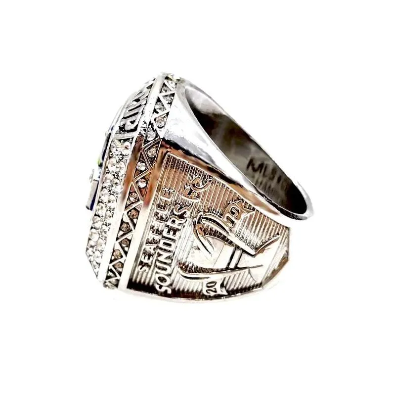 Prachtige diamanten ingelegde sieraden Seattle MLS Cup Champion Ring Digital 8 Replica286l