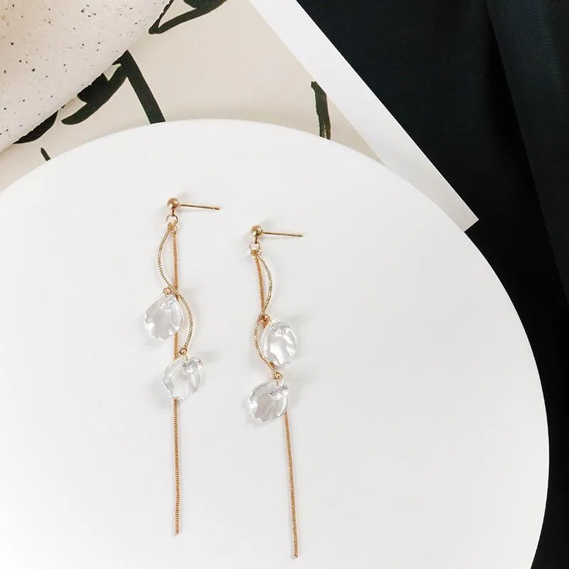 Stud Eardrop Zircon Earrings Shell Pearl Han Guodong Gate Female Restoring Ancient Ways