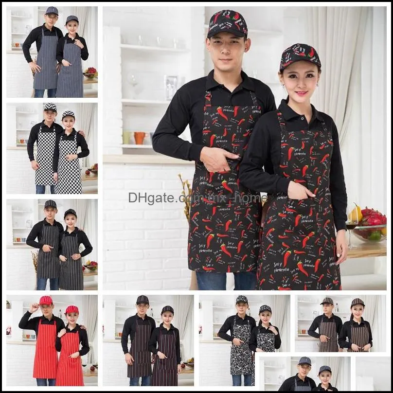 Aprons Textiles Home & Garden Chef El Restaurant Kitchen Cooking Cafe Long Hanging Neck Adts Waterproof Apron Drop Delivery 2021 Jwsd3