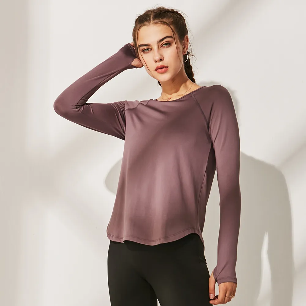 LU-WT188 Women Yoga Shirt Girls Shrits Running Long Sleeve Ladies Casual Outfits Adult Sportswear Training Fitness Wear Shirt213w