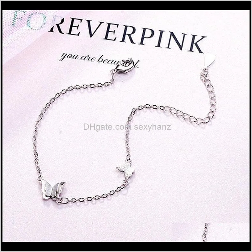 river charms butterfly bead women bracelet silver color female bracelets adjustable 15cm to 18.5cm fashion jewelry gifts