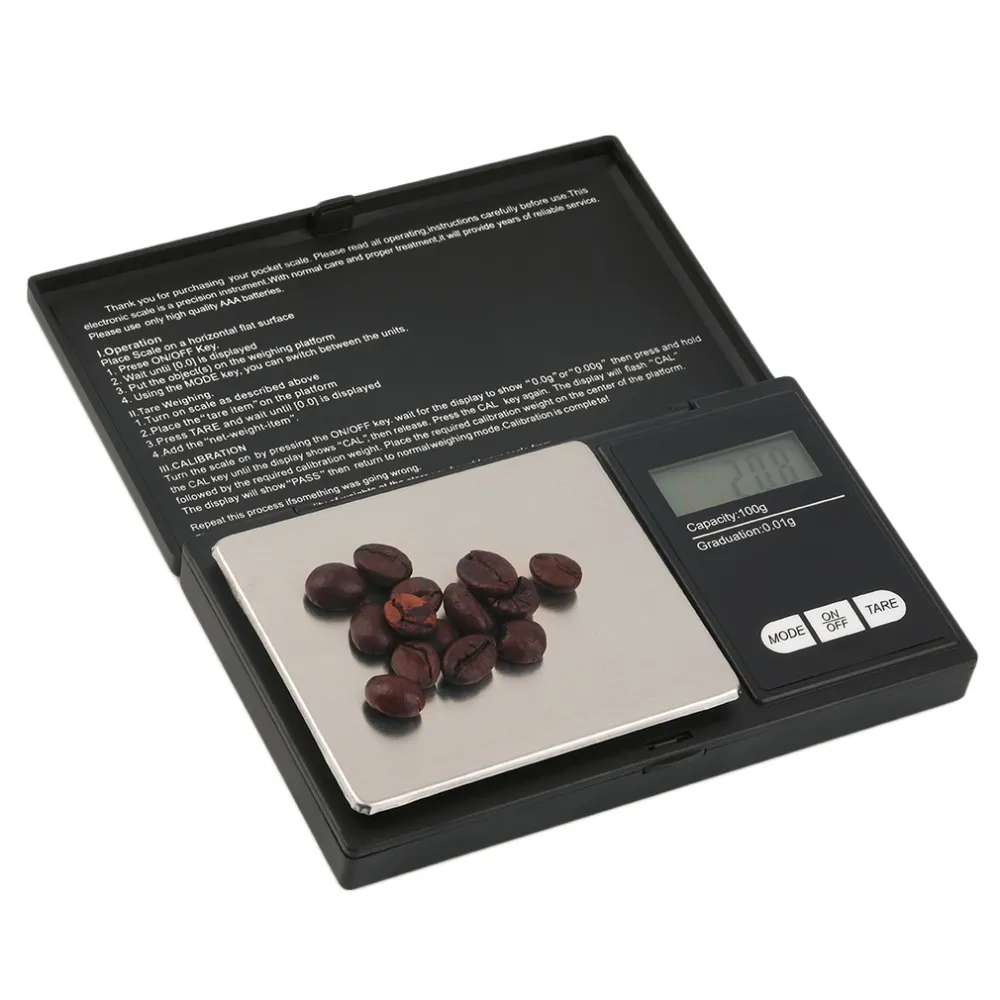 200g 500g x 0,01g hochpräzise digitale Küchenwaage Schmuck Gold Balance Gewicht Gramm LCD Taschengewicht elektronische Waage