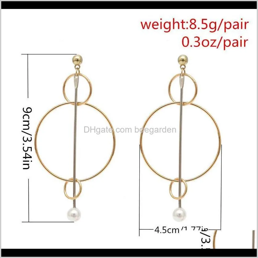 jewelry hoop charm earrings different size three circle round geometry earrings for women hot fashion