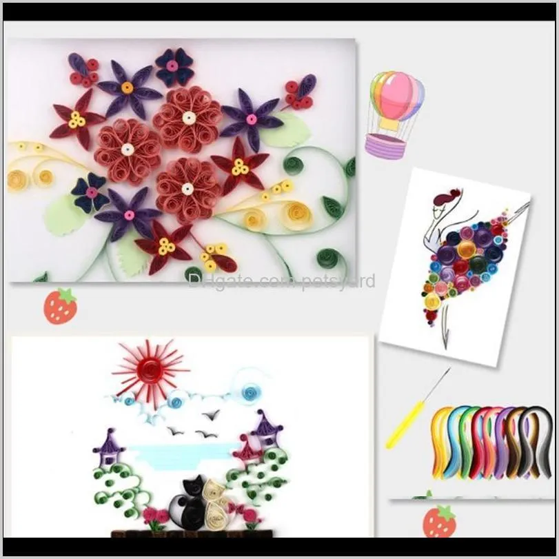 set/18 pcs paper quilling kits diy set with, quilling, other arts and crafts