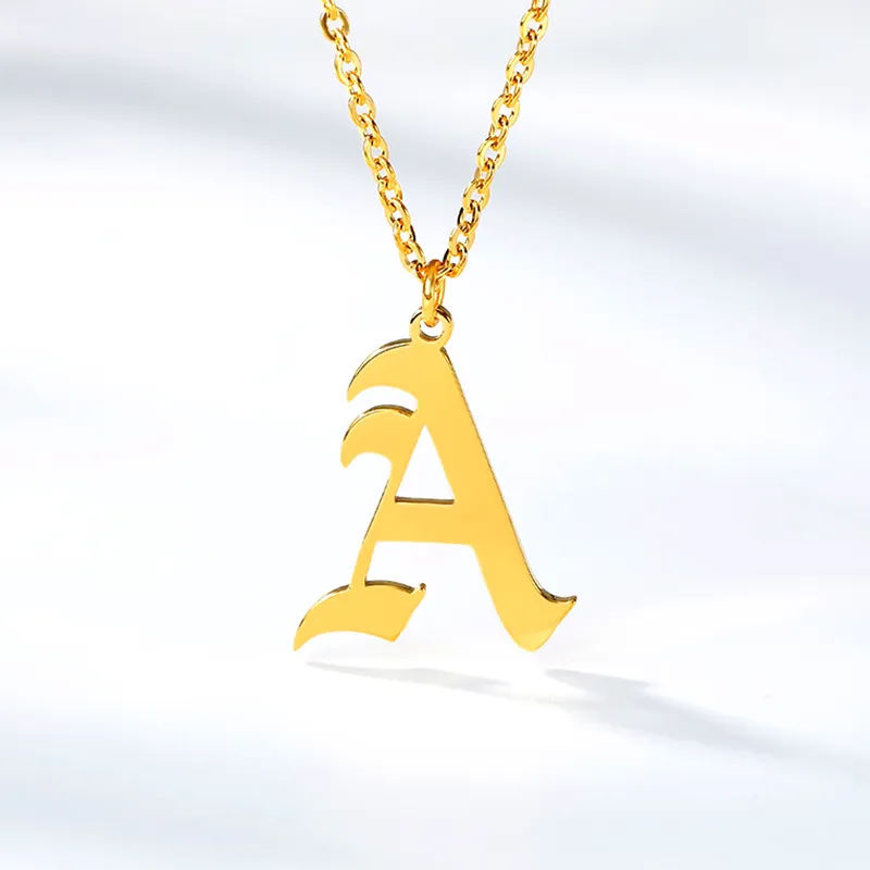 Designer Ketting Luxe Sieraden A-Z Letter Initial voor Vrouwen Mannen Rose Goud Zilver Kleur Roestvrijstalen Ketting Mannelijke Vrouwelijke Hanger