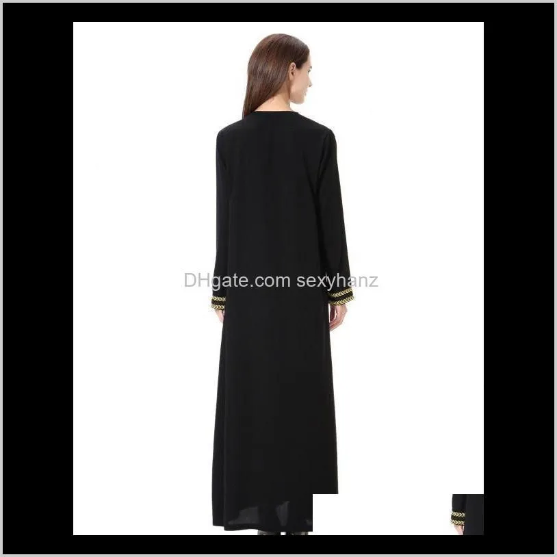 plus size(xxxl high quality black abaya muslim dress for women cardigan robes arab kaftan abaya islamic clothing adult dress iik3#