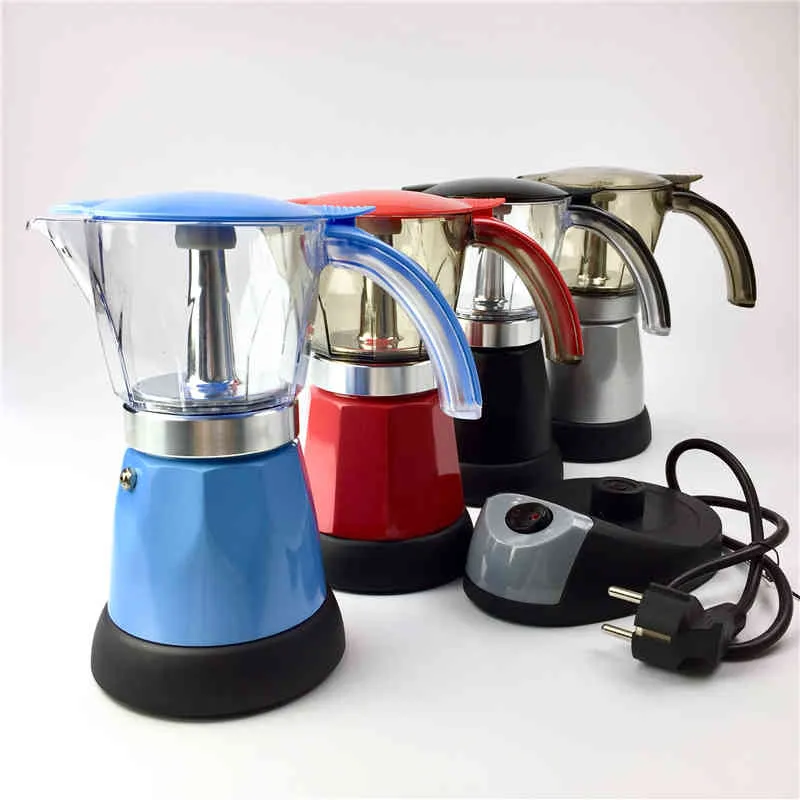 Cafetera eléctrica de aluminio para el hogar, máquina de café italiana de  220V, 480W, 300ml, rápida