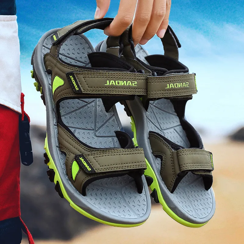 Män kvinna tränare sport stor storlek gränsöverskridande sandaler sommar strand skor avslappnad sandal tofflor ungdom trendig andningsbar mode sko kod: 23-8816-1