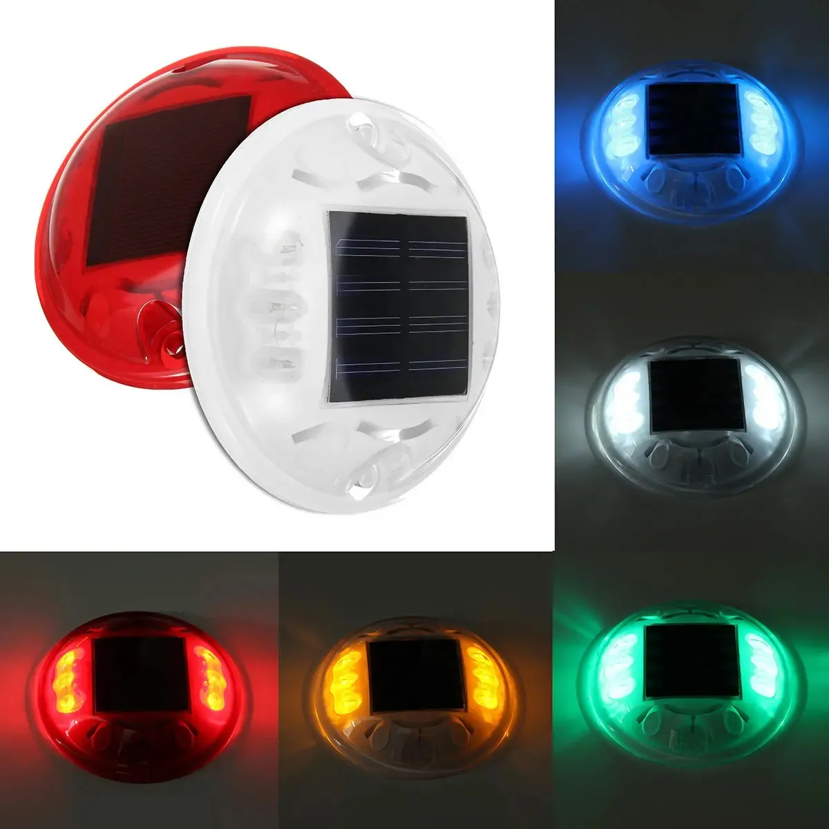 Lampada da strada a luce solare colorata da esterno a 4 a led a LED