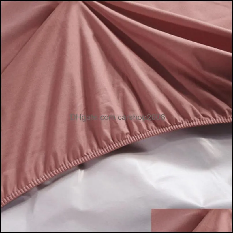 Sheets & Sets Home Textile Bedsheet 1 Piece For Bed Mattress Cover Sheet With Elastic Band Romantic Solid Color
