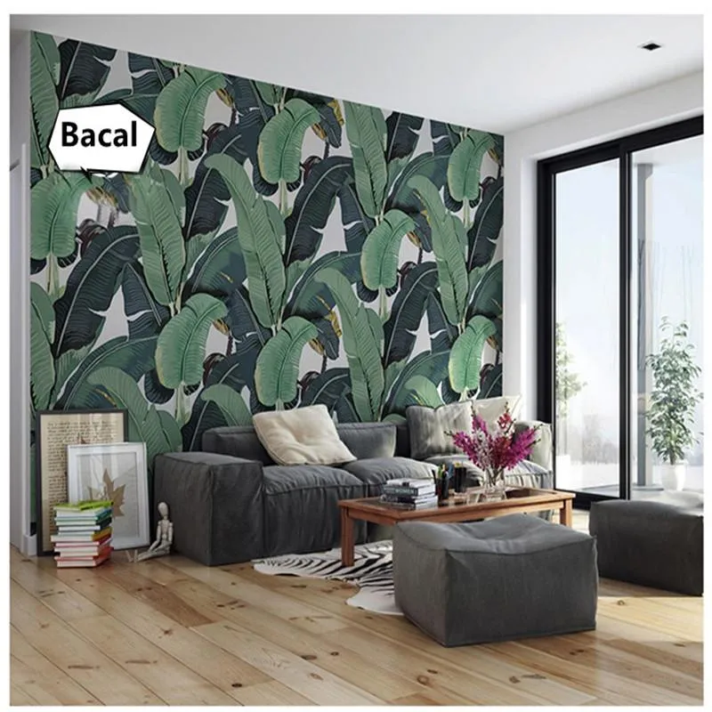 B And Q Wallpapers Banana Leaf Nordic B And Q Wallpaper Living Room Bedroom Custom Seamless Non