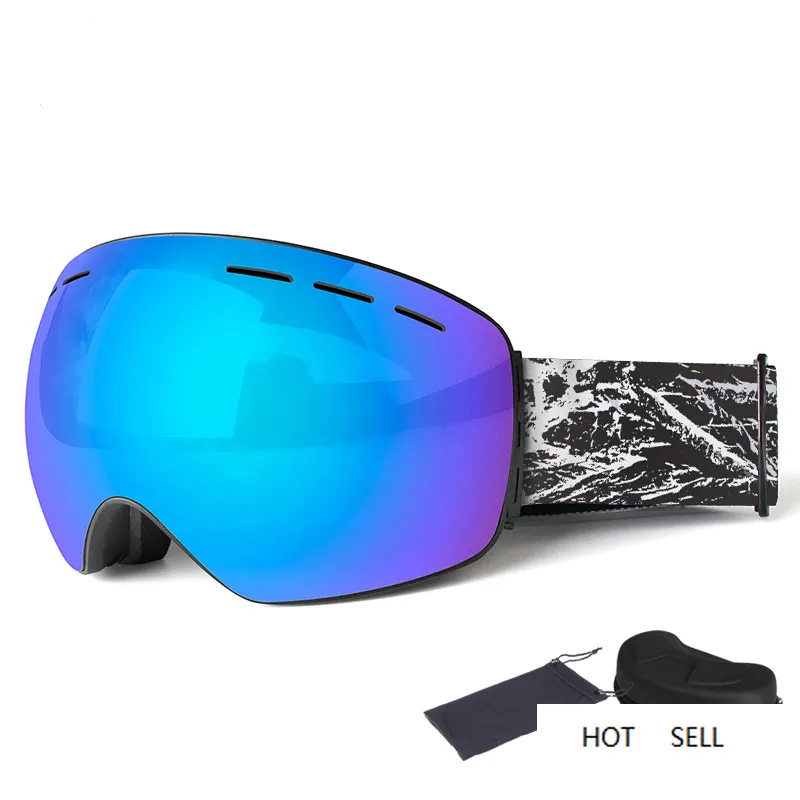 Ski Óculos de proteção dupla camadas uv400 anti-nevoeiro grande máscara de esqui óculos esquiar neve homens mulheres goggles snowboard