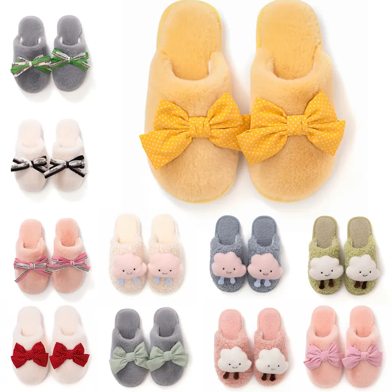 Winter Fur Slippers for Women Red Pink matcha Yellow Pink White Snow Slides Indoor House Outdoor Girls Ladies Furry Slipper Soft Comfortable Shoes size 36-41
