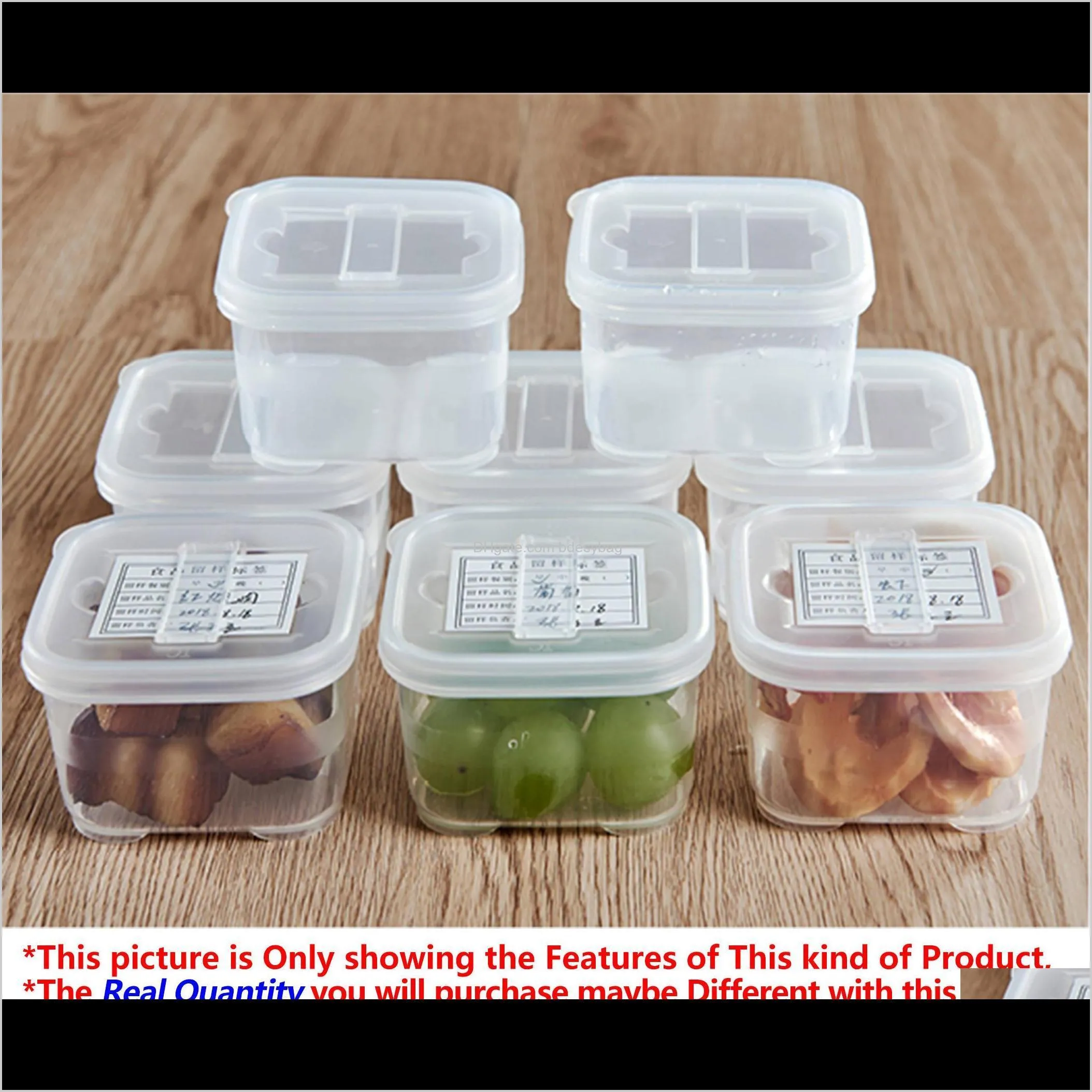 multi capacity -keeping box with lid food prep container plastic sealed refrigerator kitchen storage reusable organizer