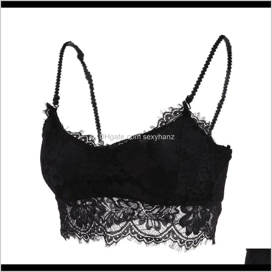 fashion women floral lace bralette, comfort wire crop top bra, breathable & elegant