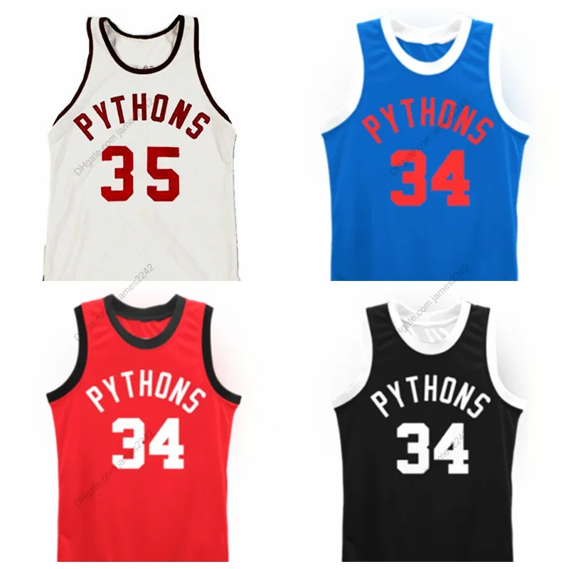 Custom Moses Guthrie #35 Pythons Basketball Jersey the Fish That Saved Pittsburgh Sewn White Red Blue Black Size S-4xl Any Name and
