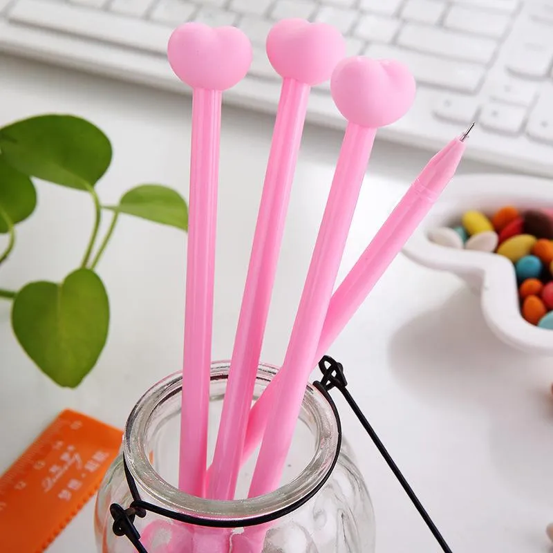 Gel Pens Ellen Brook 1 PCS Cute Pink Love School Office Kawaii Supplies Novelty Creative Stationery Sweet Pretty Lovely Heart Pen