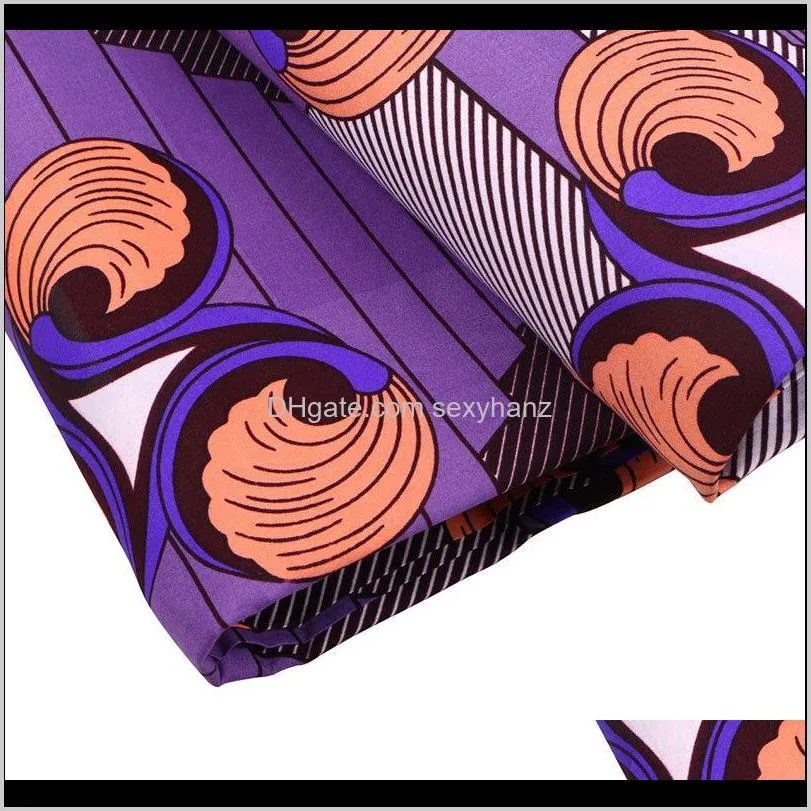 2021 new fashion polyester wax prints fabric ankara binta real wax high quality 6 yards african fabric for party dress