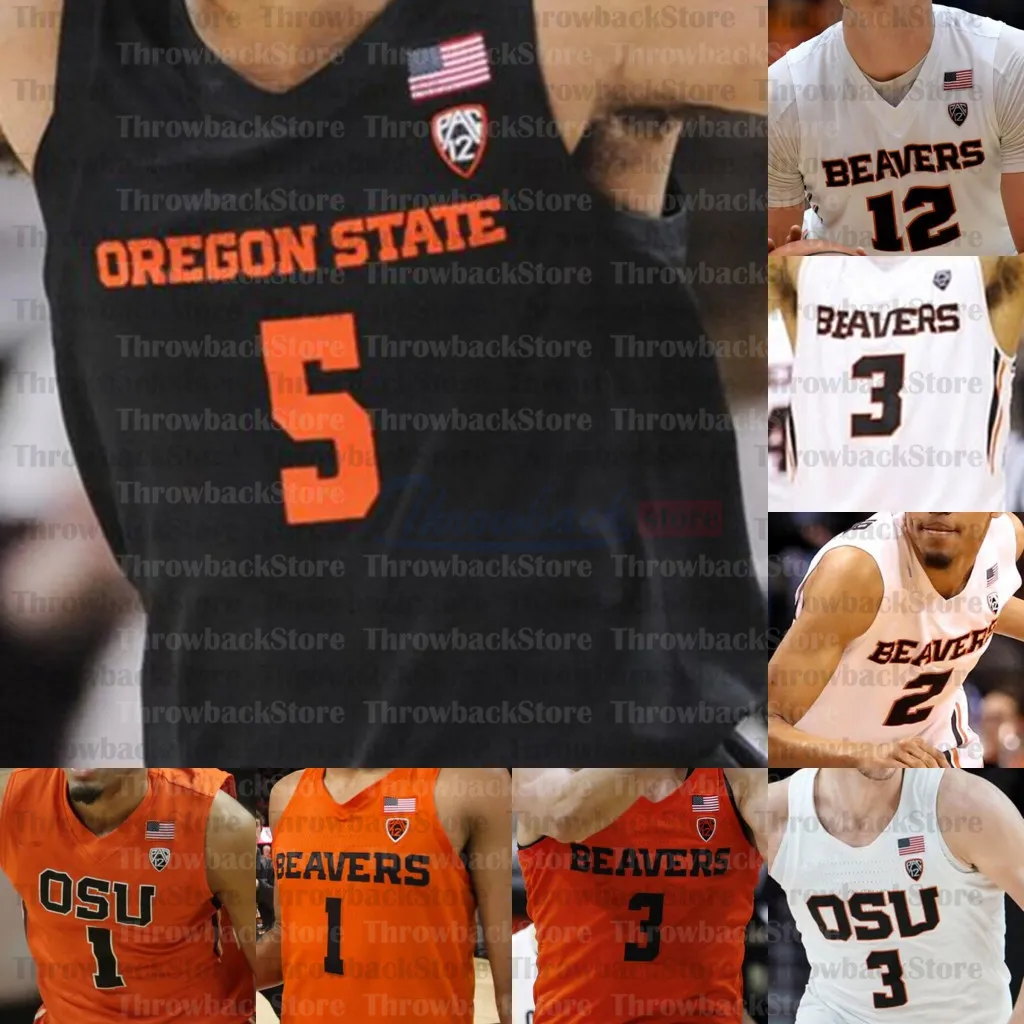 Anpassade Oregon State Beavers baskettröjor betalar utbetalningar Tres Tinkle Thompson Kelley Reichle Hollinsa.C. Grön Barry Payton