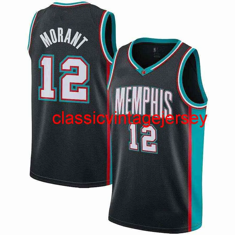 Ja Morant Hardwood Classic Swingman Jersey Mened Men Women Youth