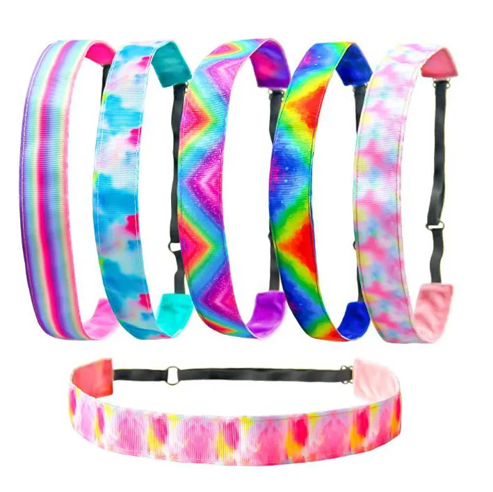Kvinnor Headbands Tie Dye Sports Head Bands Elastic Gummi Yoga Sweatbands Hair Tillbehör Mode Gift 6 Designs BT6571