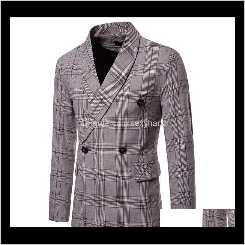 padegao brand 2021 new men`s suit jacket lapel clothing fashion slim fit men casual suit plaid stripes men`s sports jacket1