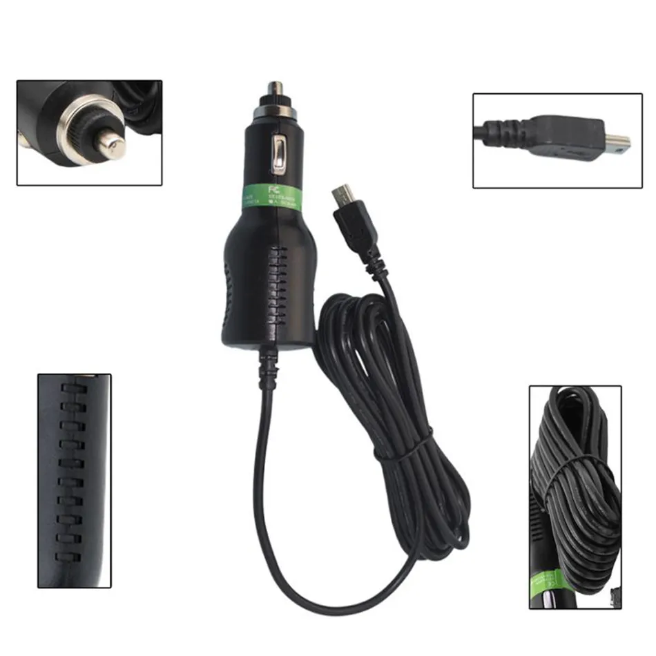 Cavo di ricarica DVR a 3 tipi Dash Cam Caricabatteria per auto Mini cavo USB Cavo di alimentazione micro USB Caricabatteria per auto 12-24V per telecamera DVR GPS  34