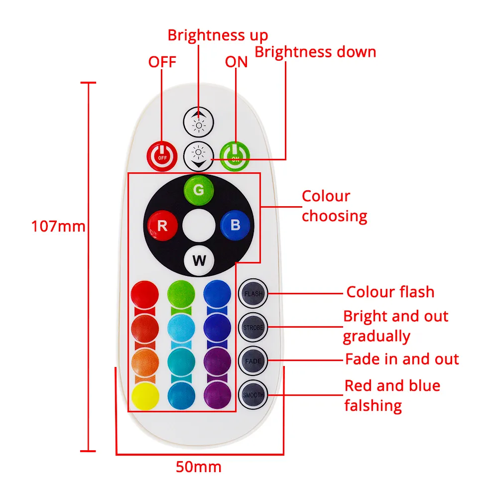 Coche de Control Remoto RGB LED de Interior de la luz de lectura