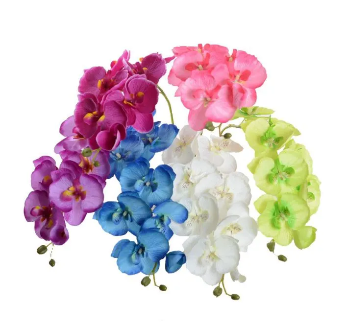 Butterfly Orchid Branch Artificial Silk Flowers for Wedding Home Party Decor Artificial Plant Fake Flowers Silk Phalaenopsis Fake