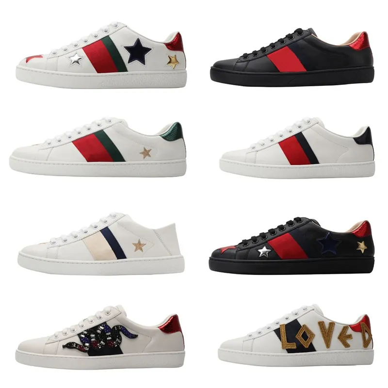 2023 Luxury Designer Casual Shoes Men Women Lace Up Classic White Leather Mönster Bottom Cat Tiger Print Sports Lover Trainers Sneakers With Box