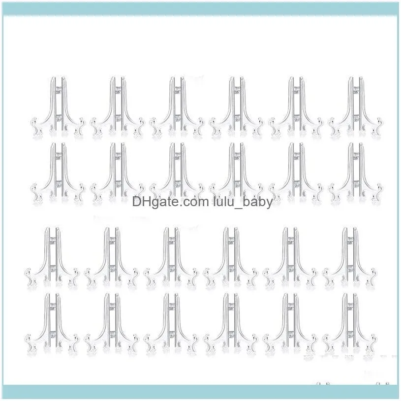 Emballage Jewelry45Pcs Mini Chevalet Stands 3 Pouces En Plastique Plaque Stand Titulaire Affichage Image Pour Cadre Bijoux Pochettes Sacs Drop Delivery 2