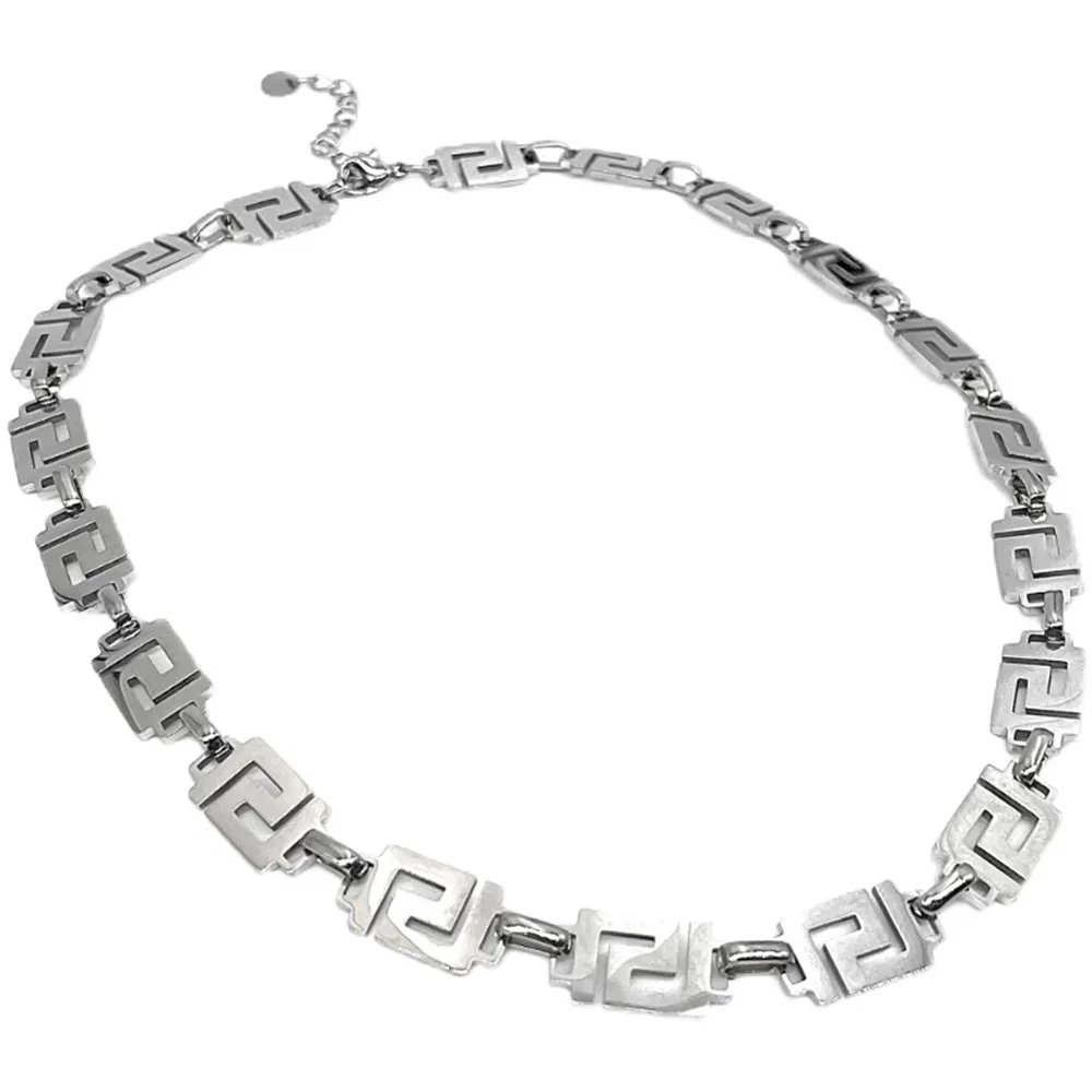 Titan Steel Non-Fading Round Halsband Hip Hop Mode Design Enkel Nisch All-Match Smycken Tillbehör Clavicle Chain