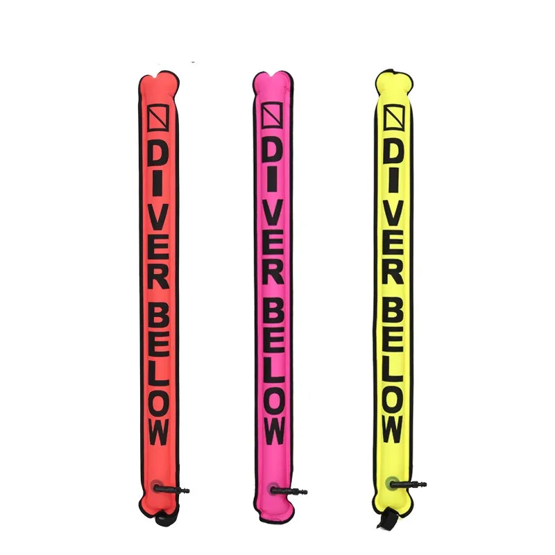 110cm Scuba Diving Surface Marker Buoy SMB Signal Tube Safety Salsiccia SMB Gear per Subacquea Pesca Subacquea Snorkeling Diver 584 X2