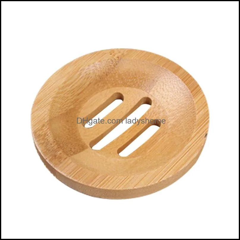 Bamboo Soap Dishes Holder Mini Portable Environmental Protection Soaps Tray Storage Boxes Household Bathroom Accessories HWB8444