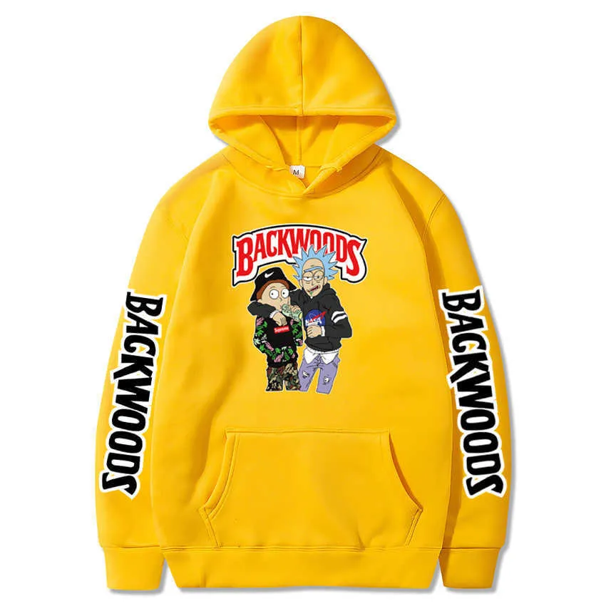 Nouveau Backwoods hommes et imprimé pull à capuche vêtements de sport Style coréen vêtements décontracté amusant pour H0831