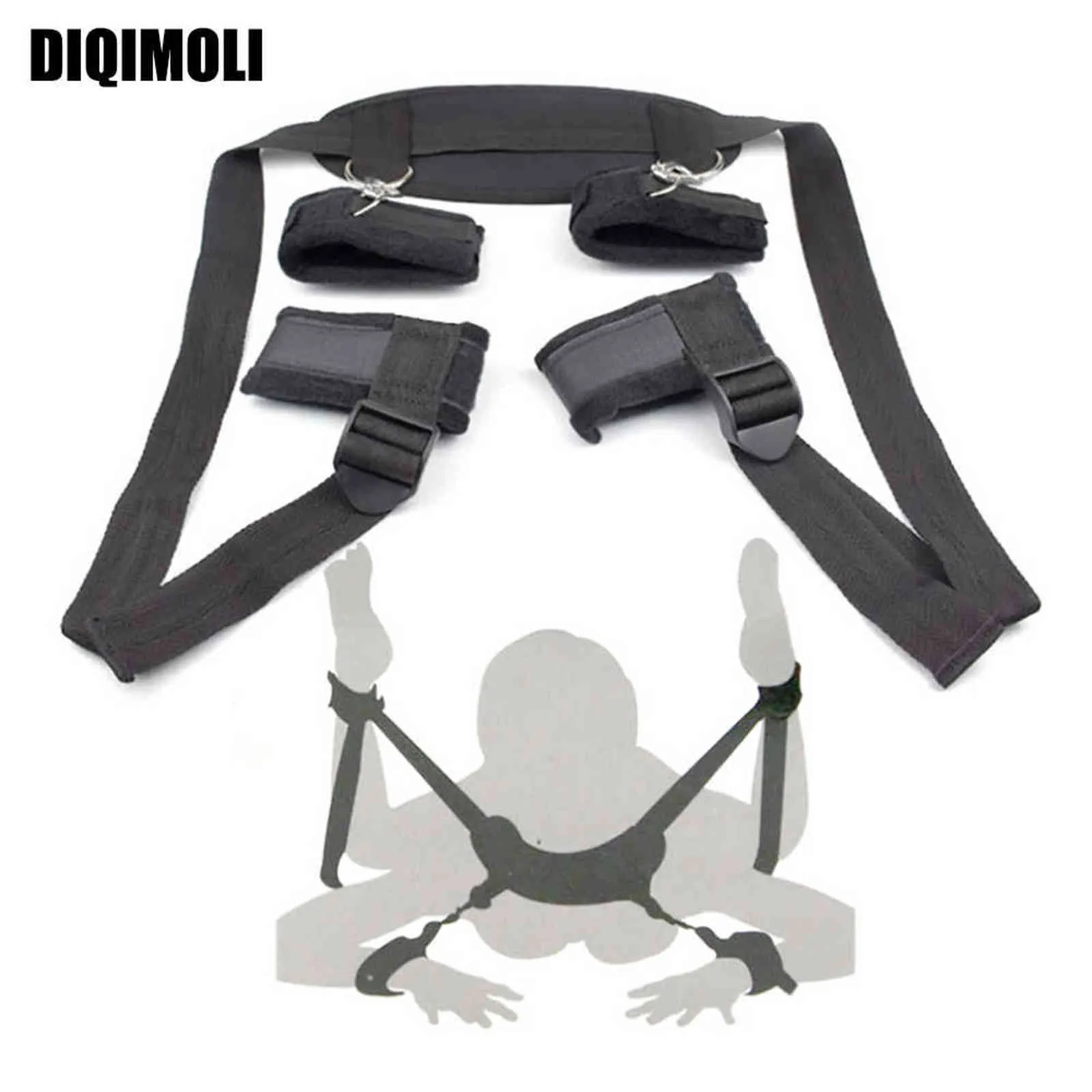 Bondages Erotic BDSM Bondage Adjustable Restraints Harness Training Slave Handcuffs Neck Ankle Cuffs Fetish Couples Flirting Sex Toys 1122