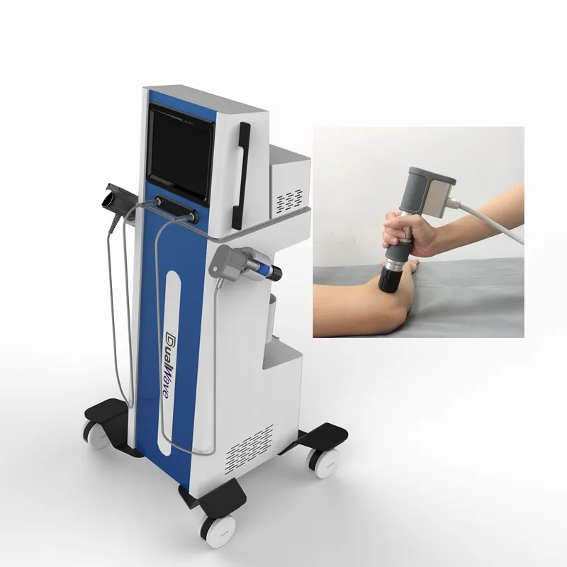 Druk fysiotherapie shockwave therapie gezondheid gadgets akoestische radiale golf machine voor rug / knie / schouder / elleboog / hiel / heup pijnverlichting