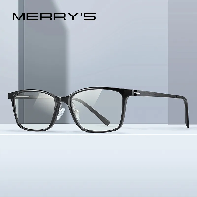 MERRYS DESIGN Männer Anti Blue Ray Lichtblockierende UV400-Brille für Computer Aluminiumbeine S2504FLG