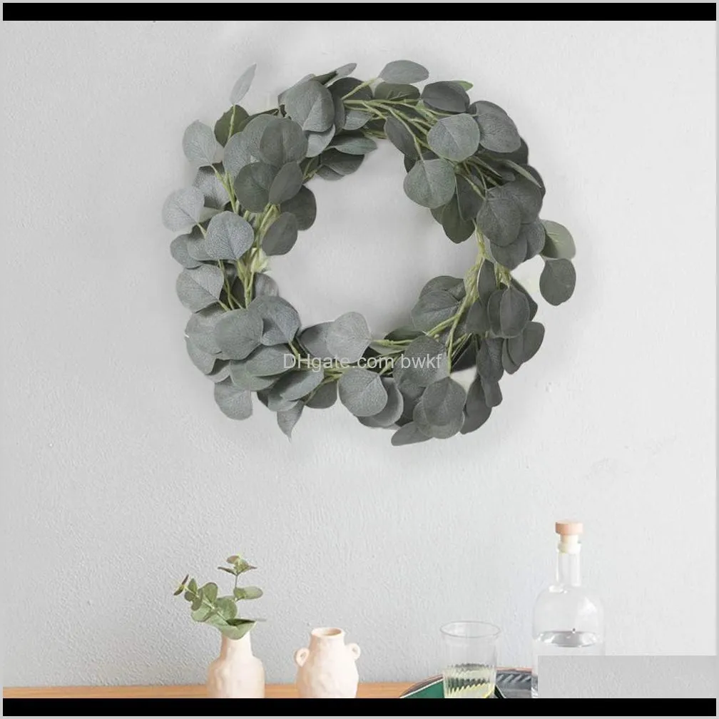 wedding decoration artificial plants green eucalyptus vines rattan artificial fake plants ivy wreath wall decor vertical garden