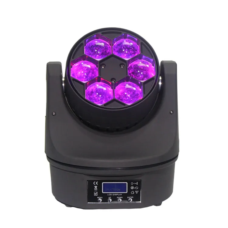 2PIECES 6X15W RGBW 4In1 BEAM WASH MINI LED Movinghead Light DMX LED Moving Head B Eye