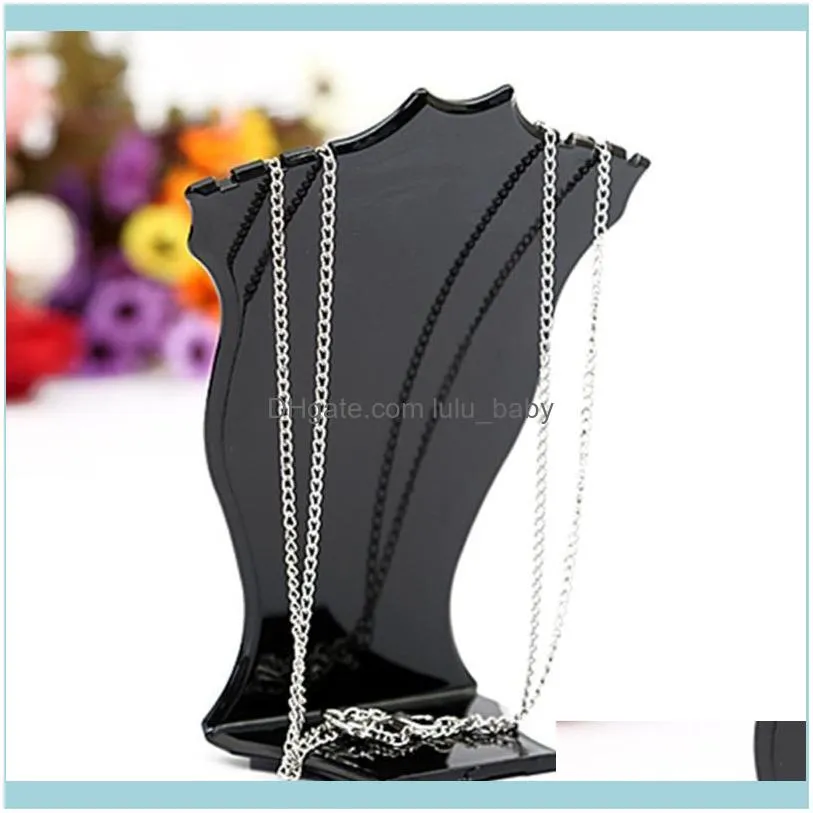 Pendant Necklace Chain Earring Jewelry Bust Display Holder Stand Showcase Rack Pouches, Bags