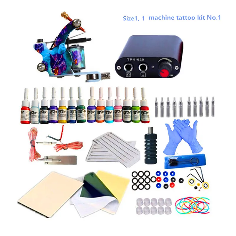 Beginner Tattoo Kit with One Tattoo Machine