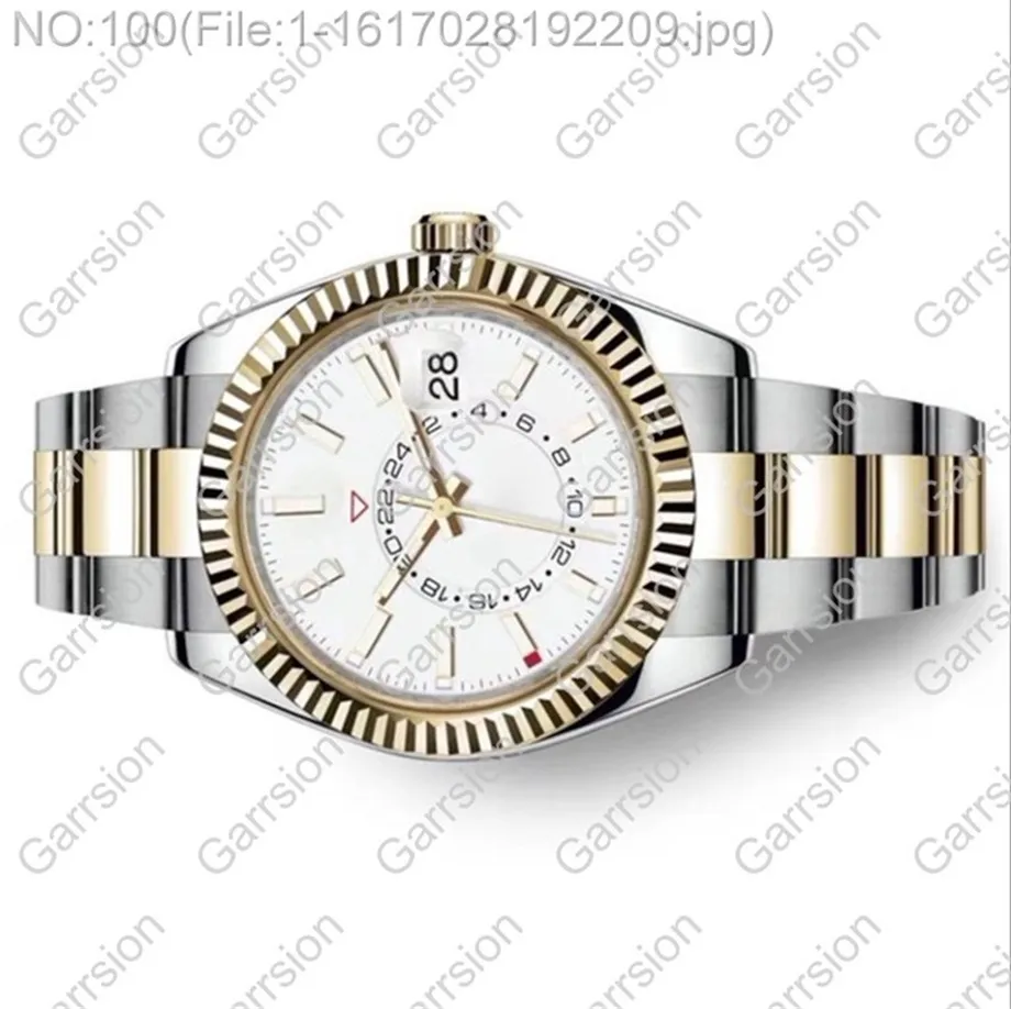 fashion aaa High Quality Automatic Mechanical Watches sky Watch mens Watches Stainless Steel Gold watchs designer for man280u