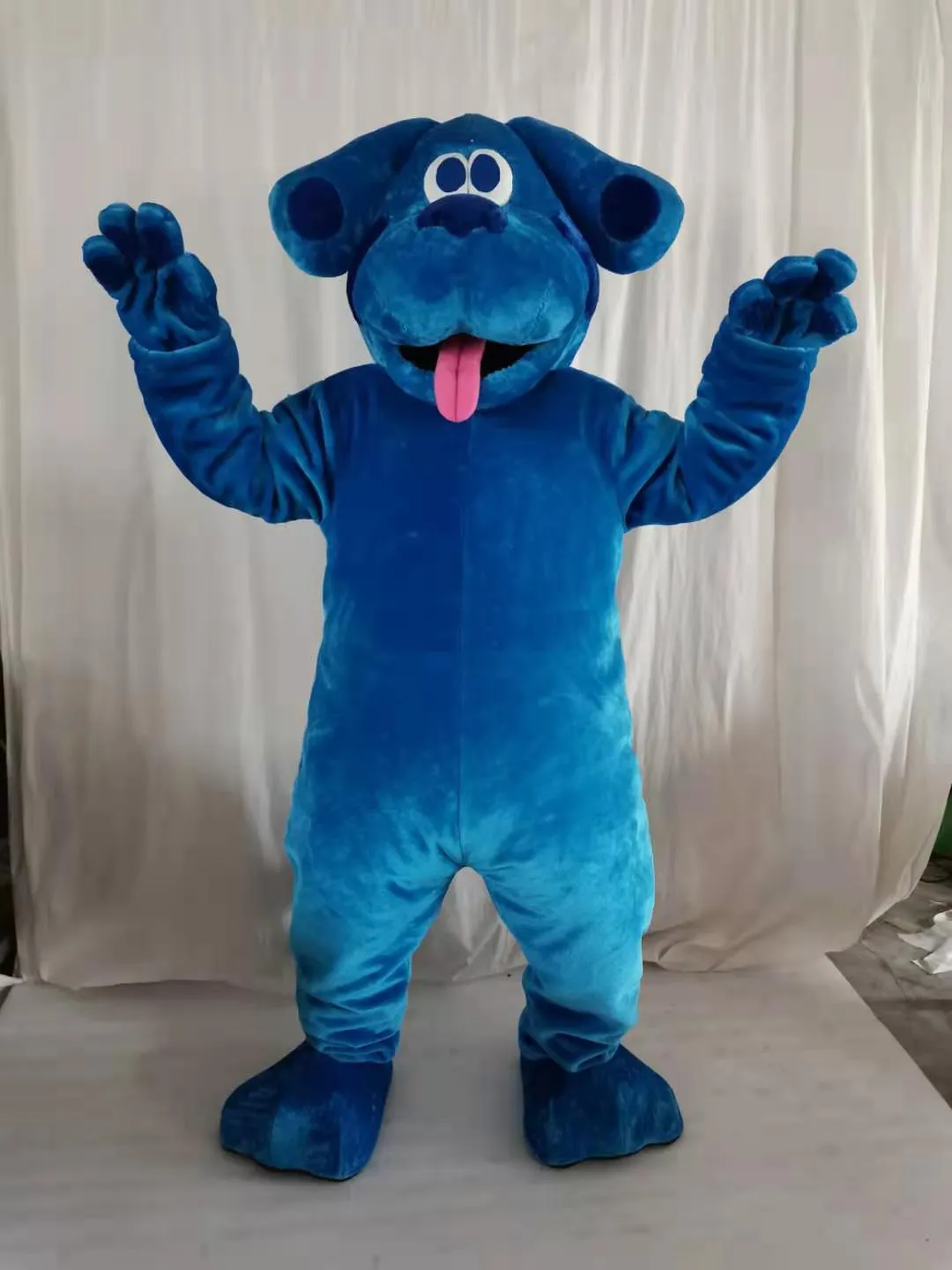 Professionelles blaues Hunde-Maskottchen-Kostüm, Halloween, Weihnachten, ausgefallenes Partykleid, Cartoon-Charakter-Anzug, Karneval, Unisex-Erwachsene-Outfit