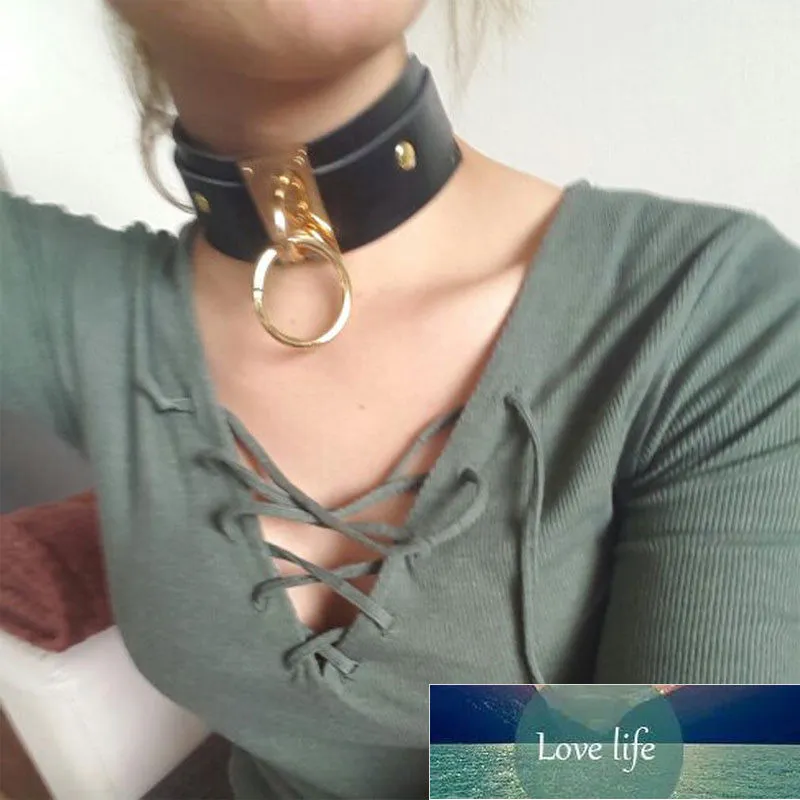 Necklace Sexy Pu Leather Oversized Choker Women Collar Bondage Goth Belt Choker Gothic Necklace Punk Jewelry Club Party